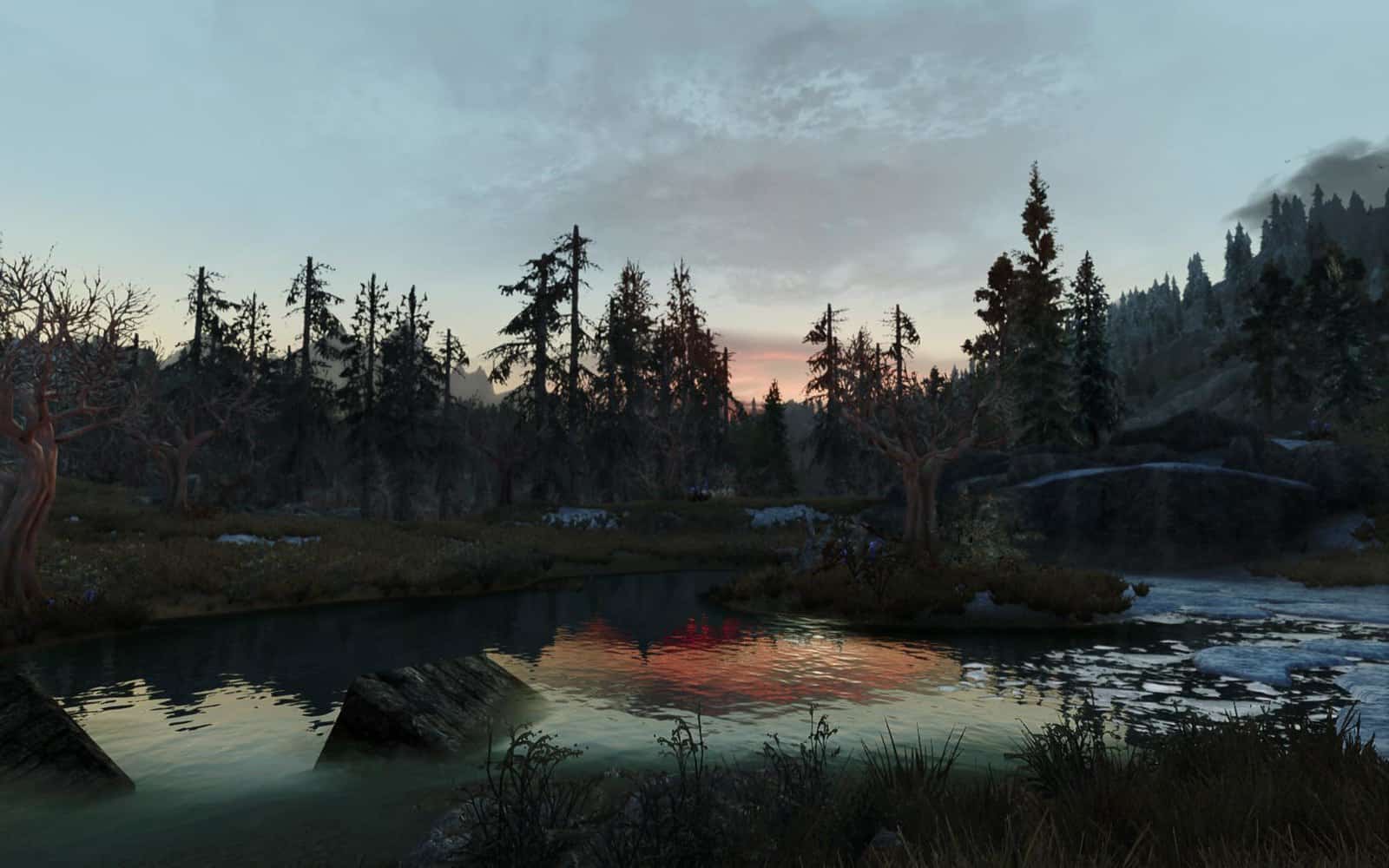 skyrim special edition enb game is red