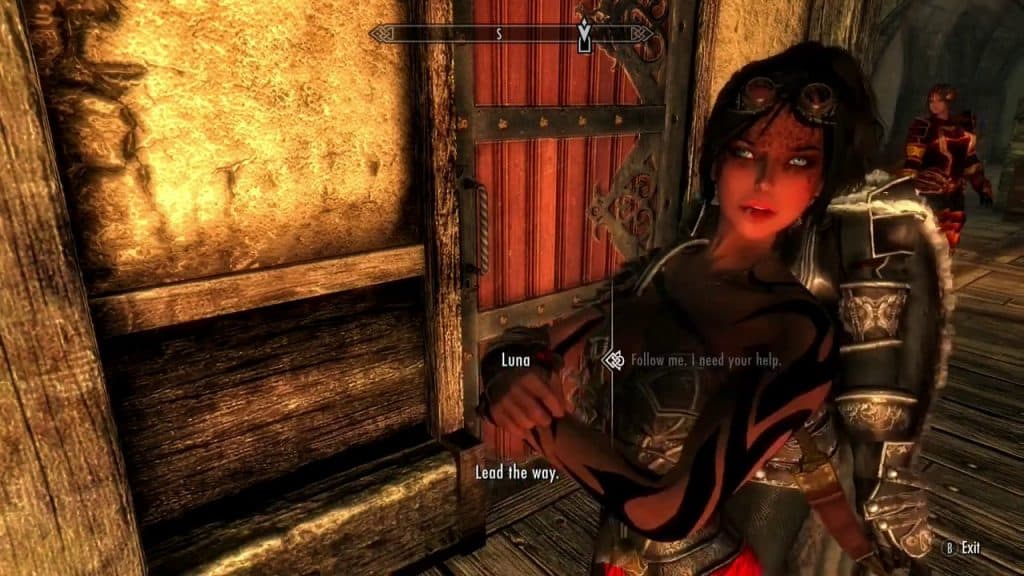 luna skyrim mod follower