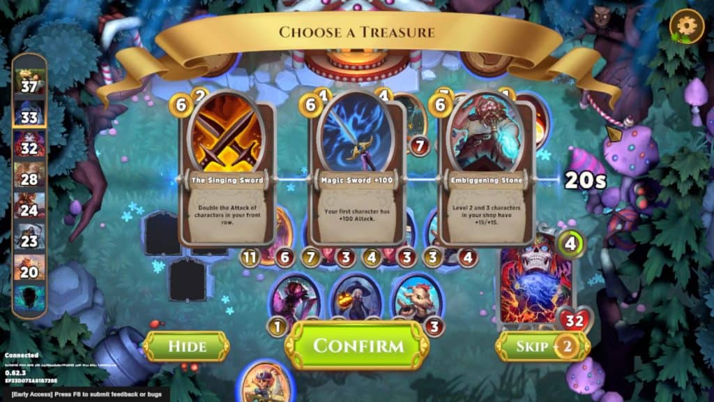 selecting a level 6 treasure