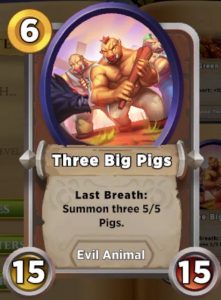 three big pigs