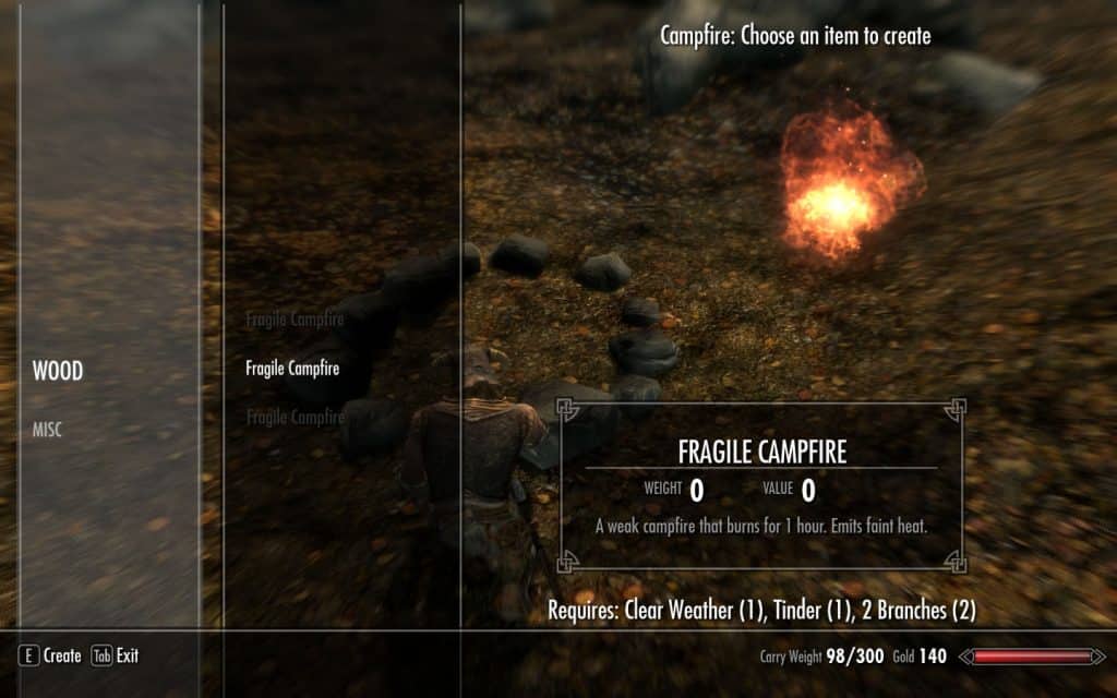 Skyrim SE Campfire installation