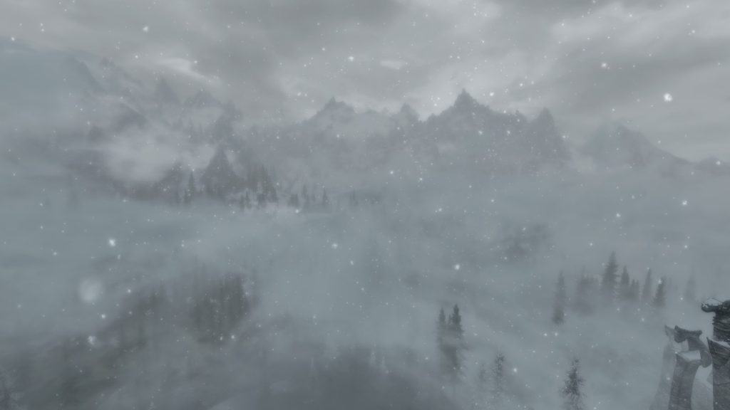  skyrim real clouds snow