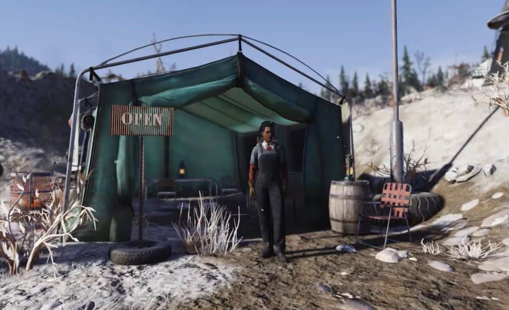 Minerva Fallout 76 Schedule, Location, and Inventory 3 Minerva at her shop