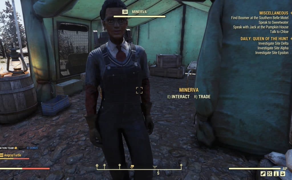 Minerva Fallout 76 Schedule, Location, and Inventory 2 gameplay Minerva fallout 76