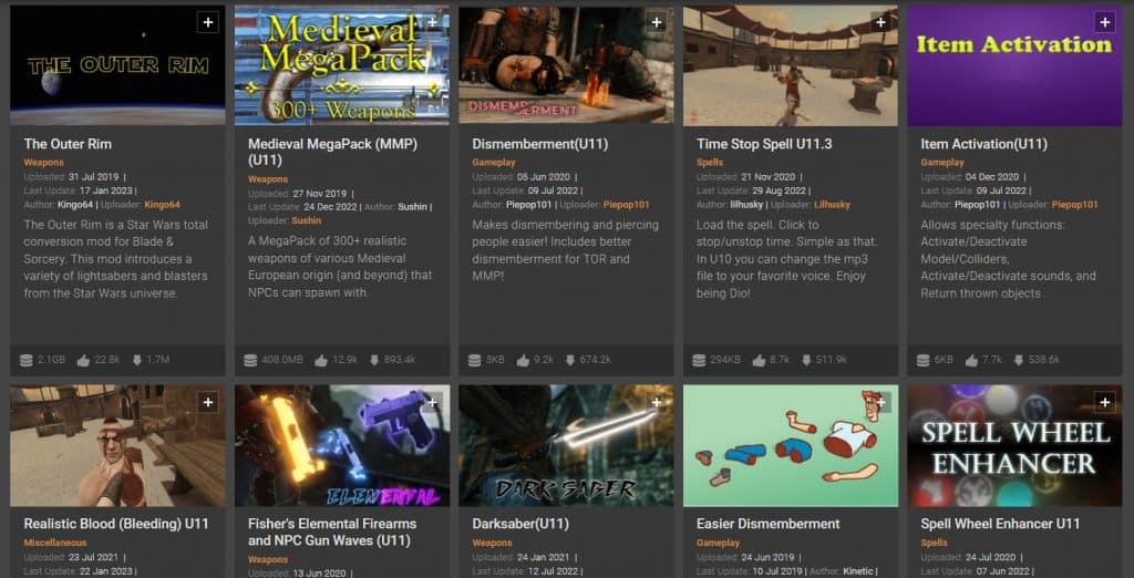 How to Mod Blade and Sorcery 6 blade and sorcery mods list