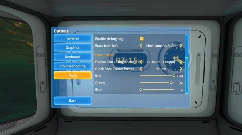 subnautica base clocks